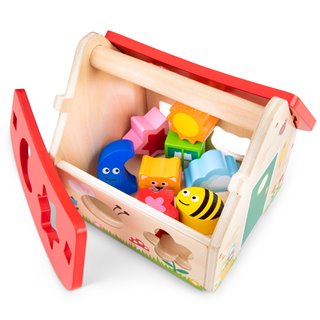 New Classic Toys - Sortierbox - Haus - 8 Steine